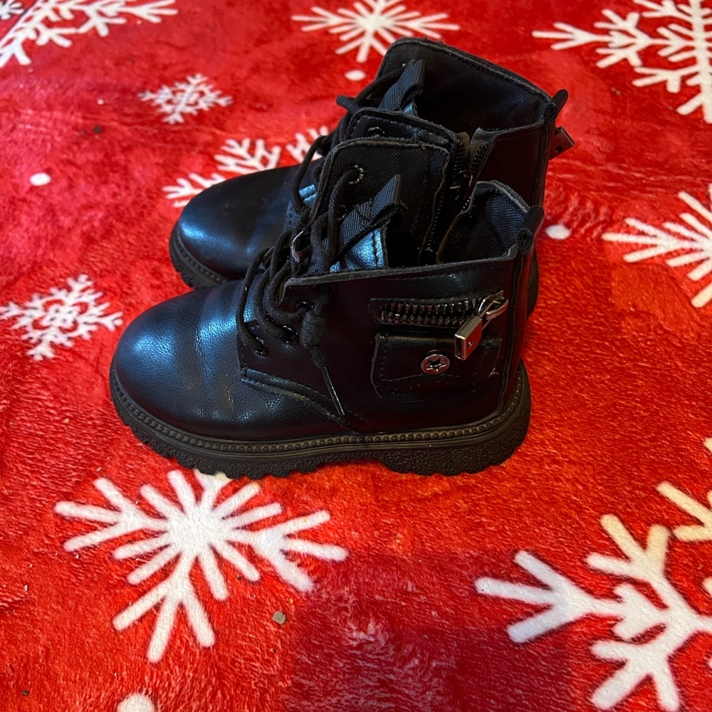 Kids Black Boots